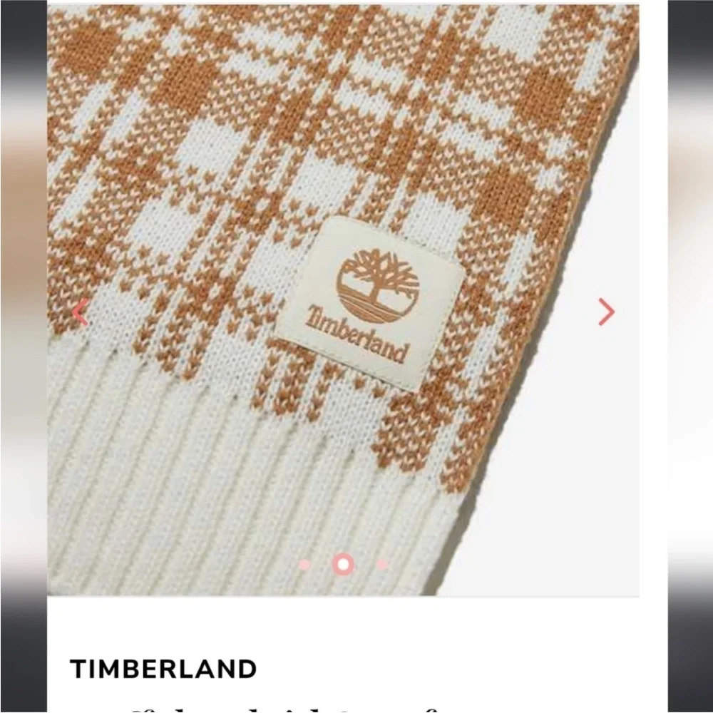 Timberland NWT Buffalo Plaid Scarf Unisex